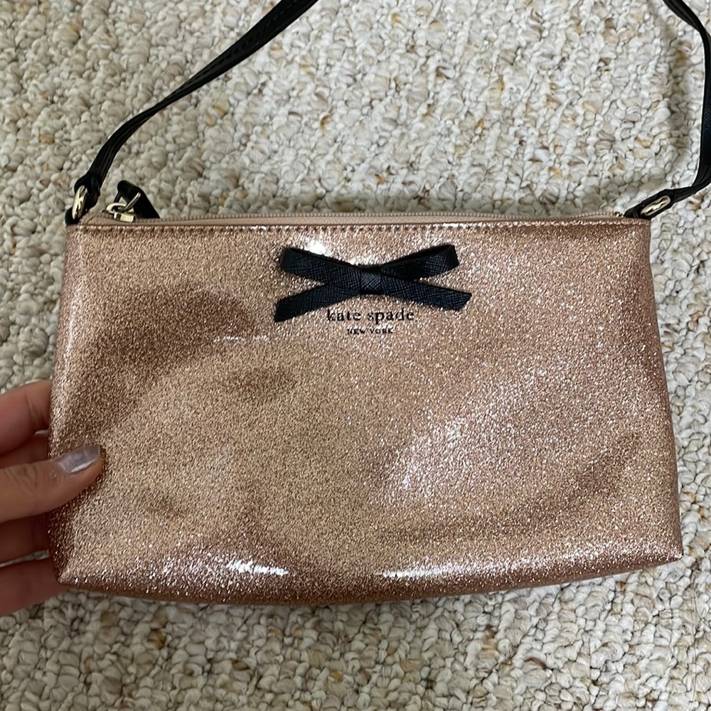 Kate Spade rose gold mellatic cross body